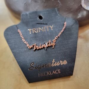 TRINITY Personalized Necklace In Rose Gold